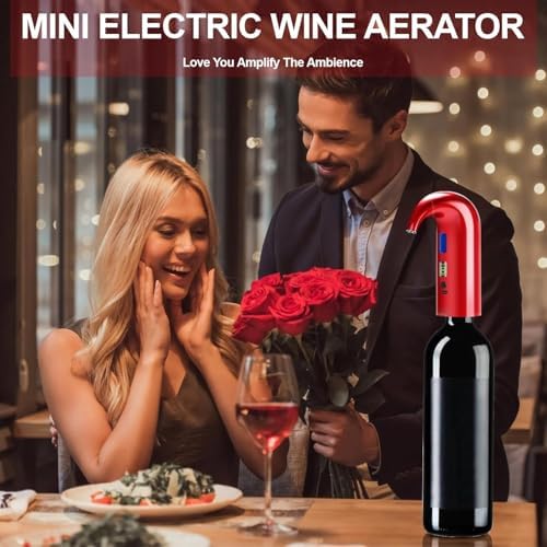 Electric Wine Aerator Dispenser Set – Automatic Wine Decanter & Pourer with LED Display, 200ml Smart Pour Control, Rechargeable Wine Pump & Stopper, Perfect Christmas Gifts for Wine Lovers