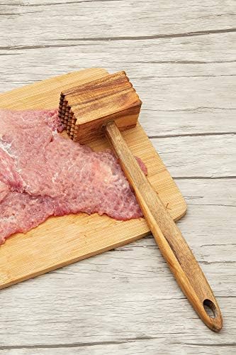 Ironwood Gourmet Acacia Wood Meat Tenderizer, 11.5-inches, Brown