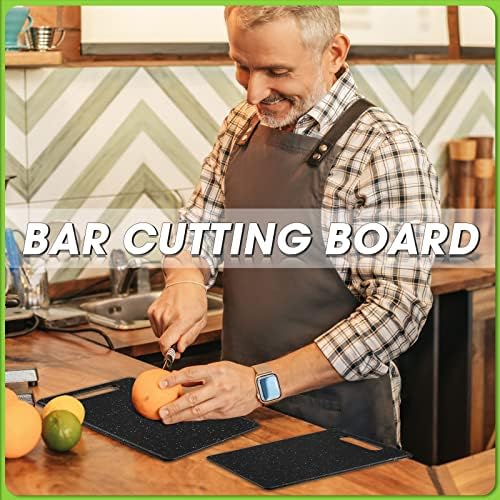 Lounsweer Small Plastic Cutting Board Kitchen, 6" X 10", 8" X 12", Black