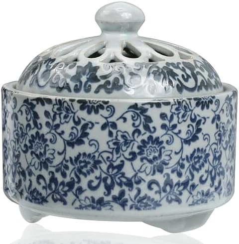Garlic Keeper for Counter - Ceramic Garlic Storage with Breathable Lid, Countertop Holder, Jar, Pot, Cellar, Bowl, Saver, Container for Kitchen (4 inch)