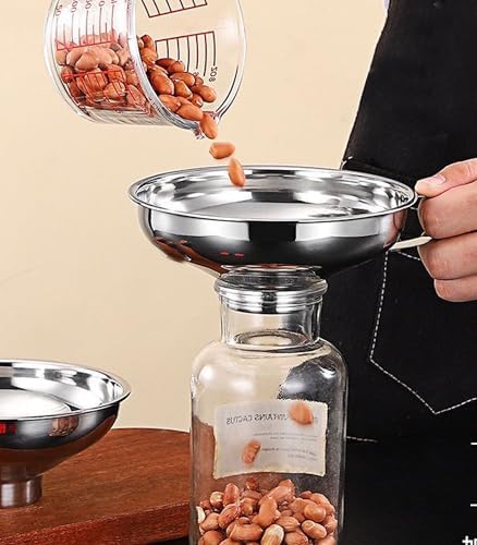 Stainless Steel Canning Funnel Wide Mouth Large Funnel Wide Mouth Funnel for Mason Jar Funnel Wide Funnel for Canning (Wide Mouth Funnel Set)