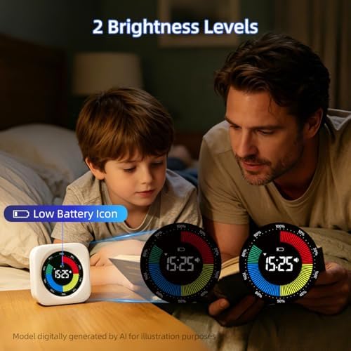 Visual Timer for Kids, 99 Min Countdown Timer for ADHD, Classroom, Focus