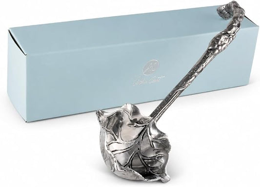 Arthur Court Grape Pattern Aluminum Serving Ladle - Elegant Punch/Soup Ladle for Entertaining - 12 Inch Long