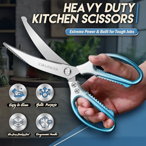 TIJERAS Kitchen Scissors Shears Set - 2PCS Stainless Steel Sharp