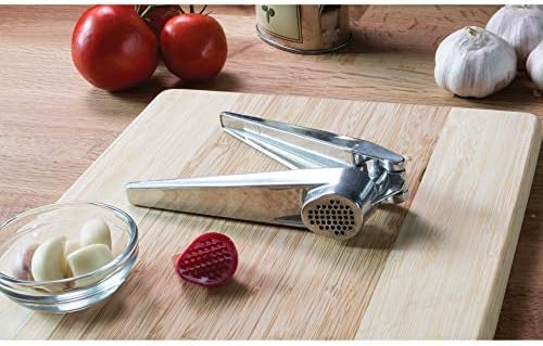 Fantes No-Peel, Self Cleaning Garlic Press, 6.25 x 1-Inches, the Italian Market Original since 1906
