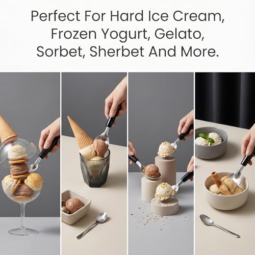 6 Pack Ice Cream Spade Heavy Duty - Stainless Steel Flat Ice Cream Scoop, Scooper for Hard or Creamy Dessert Spade Butter Cutter