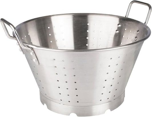 Winco Stainless Steel Premium Colander with Base, 16-Quart, Medium