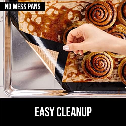 Gorilla Grip Ice Cream Scoop and Silicone Baking Mat, Both in Black Color, Ice Cream Scoop is Versatile, Baking Mats are Quarter Sheet Size, No Greasing Needed, 2 Item Bundle
