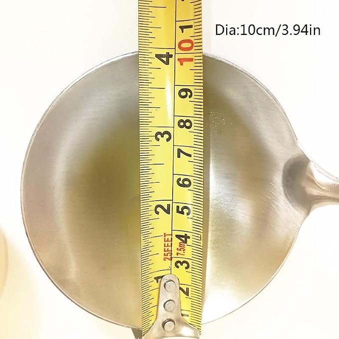 Soup Ladle Stainless Steel Scoop Spoon 304 Stainless Steel Utensils for Cooking with Anti-Scald Design kitchen tool for Soup, Stew, Chili and Gravy Silver 13.58 Inches