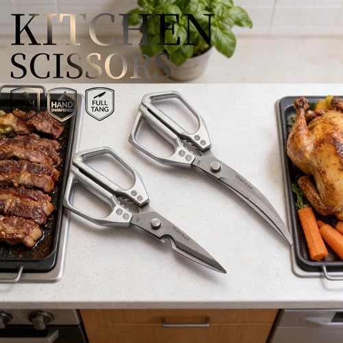 Kitchen Scissors for Food Seafood, BBQ Meat Scissor Heavy Duty, Heavy Duty Poultry Shears All Purpose Kitchen Shear for Food Japan, Cooking Scissors Cutting Bone Chicken Shears, Gift for Men Women