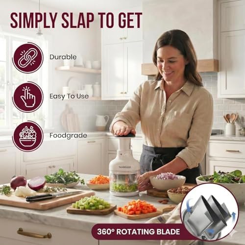 Manual Vegetable Chopper with Container and Lid