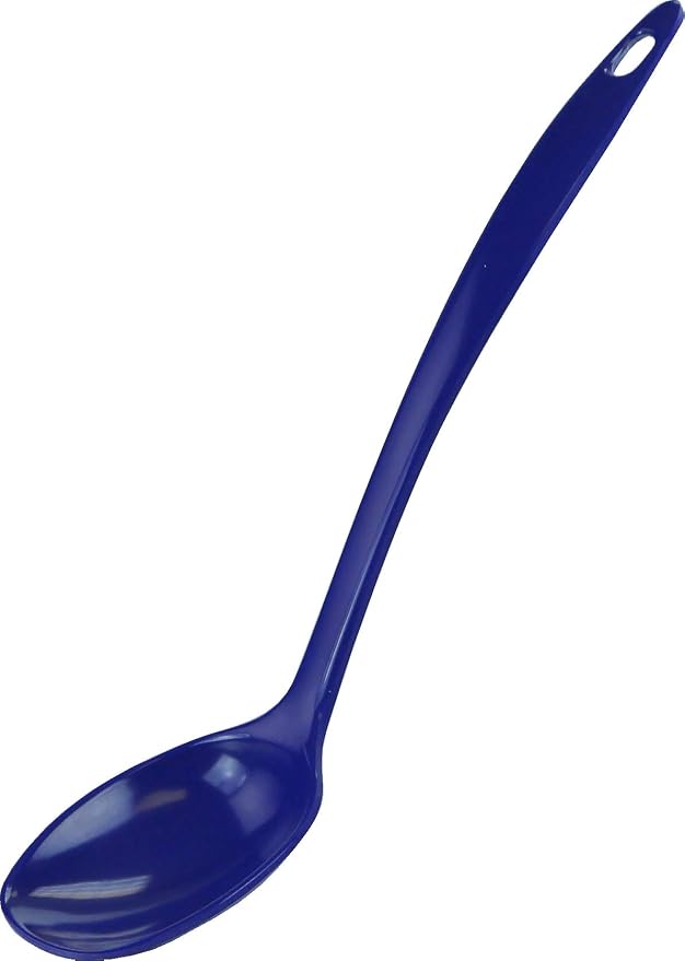 Reston Lloyd Cooking Spoon for Serving, Basting, Mixing, Heat Resistant, BPA Free Melamine 11 Utensil with Ergonomic Handle, Indigo