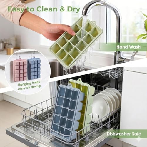 Silicone Ice Cube Trays With Lid