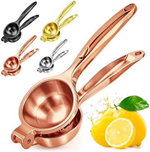 Lemon Squeezer Large, Lemon Squeezer Juicer Stainless Steel, Heavy Duty Manual Citrus Juicer Hand Press, Kitchen Tools Lime Squeezer Bar Tool, Easy to Clean Metal Lemon Hand Press