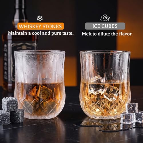 JOVIPOP Whiskey Stones Set, Gifts for Men Dad Uncle, 8PCS Rocks