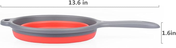 ZOER Kitchen Foldable Pasta Strainers,Collapsible Colanders with Handles,Space-Saver Folding Silicone Strainers Colander,Capacity of 2 quart (Red)