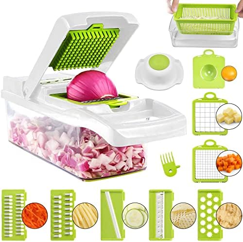 ADOV Vegetable Chopper With Container, Mandoline Slicer For Kitchen