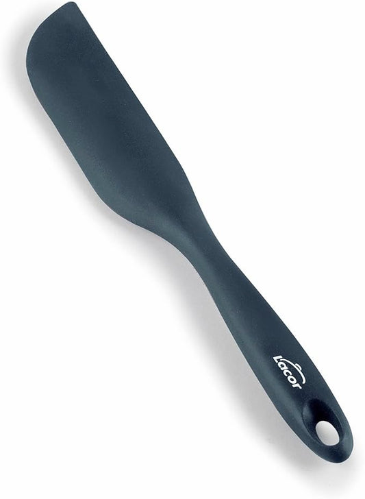 LACOR 64471 Grey Spoon Narrow Statula Silicone Kitchen Utensils Ergonomic Handle Non-Stick High Temperature Resistant Dishwasher Safe Length 27cm
