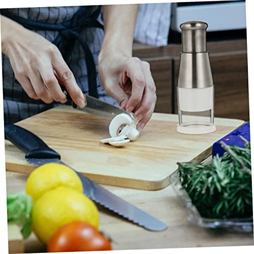 Stainless Steel Manual Garlic Crusher Chopper White Kitchen Tool