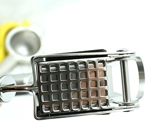 Premium Garlic Press with Hanging Hook & Cleaning Brush - Commercial Grade Stainless Steel (GP0001)
