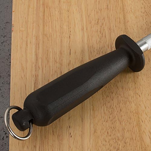 Professional Carbon Steel Black Knife Sharpening Steel, Black 12 Inch (Pack of 2)