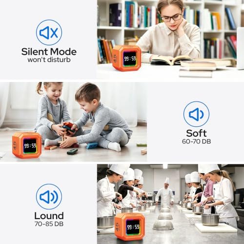 Kitchen Timer Visual Timer for Kids Color Display Gravity Sensor Cube