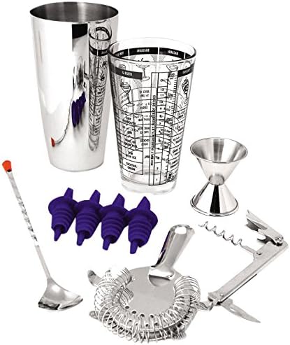10-Piece Stainless Steel Home Bar Set