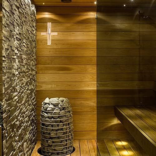 Sauna Timer 15 Minute White Sand,360° Rotating Wood Hourglass for SPA Room