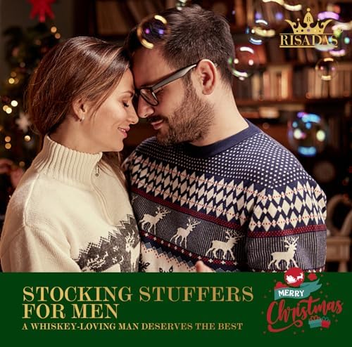 Stocking Stuffers for Dad - Whiskey Stones Silver - Christmas Gifts for Men
