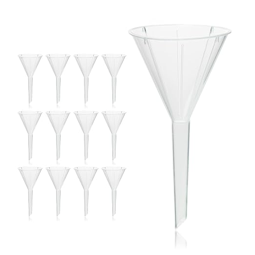 Utile 12pcs Plastic Analytical Funnel Set, PP Material, Top Diameter 30mm, Small Funnel for Lab Bottles, Recreational Activities, 4512.0011.12