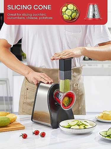 Electric Cheese Grater Salad Maker, Cheese Shredder for Home Kitchen Use