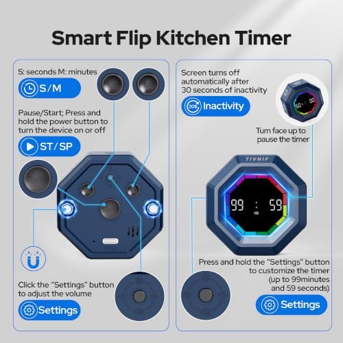 Visual Timer for Kids Kitchen Timer Pomodoro Magnetic Visual Countdown