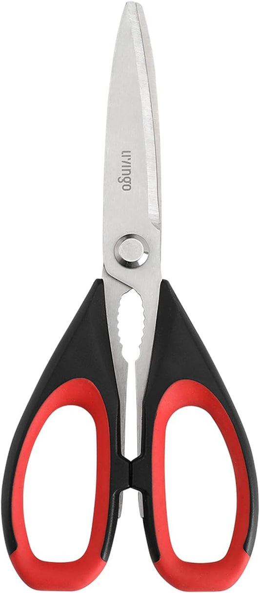 LIVINGO Kitchen Scissors Heavy Duty, 8.5 inch Dishwasher Safe Ultra Sharp Premium Heavy Duty Kitchen Shears, Multi Purpose Cooking Scissors Stainless Steel