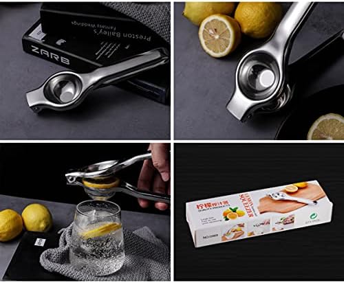 Manual Juicer, Stainless Steel Lemon Orange Squeezer Lime Hand Juice Hand Press Fruit Juicer Citrus Extractor Tool