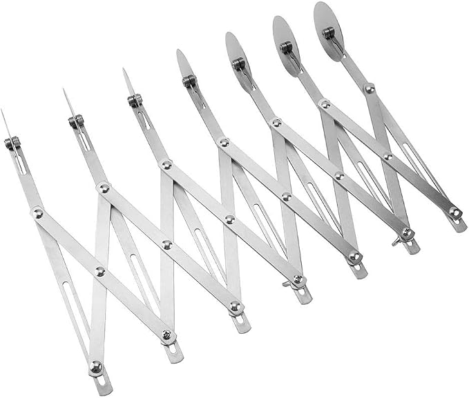 Fdit Folding Stainless Steel Pizza Roller Cutter Wheel Pastry Kitchen bakery Tool