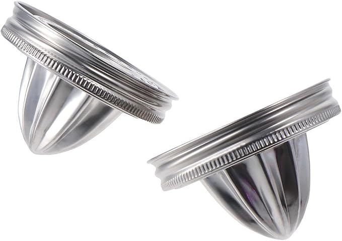 1/2pcs Simple Manual juicer Stainless Steel Lemon Squeezer,3.38 Inch Mason Jar Juicer Lid,Dishwasher Safety Kitchen Manual Juice Compressor(2pcs)