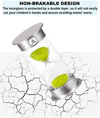 SuLiao Hourglass 3 Min Sand Timer: Unbreakable Green Sand Clock, Large Plastic Hour Glass for Kids, Games, Classroom, Kitchen, Decor