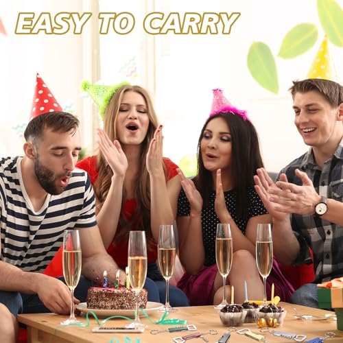 Ziliny 24 Pcs Wine Bottle Opener Keychains Bulk Corkscrew, Multi Color