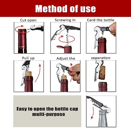 RECUTMS 24 Pack Wine Opener,Waiter Corkscrew Wine Key for Servers（Black）