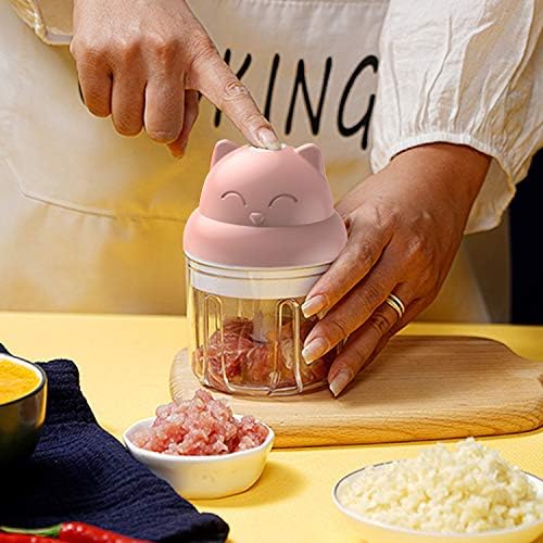 Mini Chopper, 250ml CarlCard Electric Garlic Chopper, Food Chopper for Garlic, Fruits, Onions, Vegetables, Meat, Pepper, Ginger, Salad, Baby Foods, Easy Cleaning
