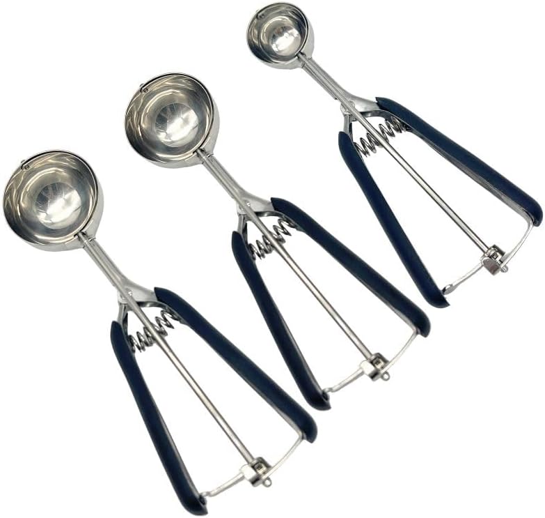 Cookie Scoop Set of 3 IceCream Scoop Set Stainless Steel Cookie Dough Scoop