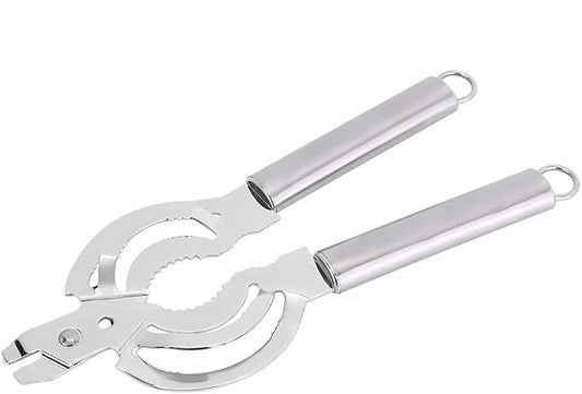 Multifunctional Stainless Steel Jar Opener, Manual Can Opener Adjustable Bottle Jar Lid Remover, Handy Screw Can Bottle Lid Grip Wrench Helper, Kitchen Tool