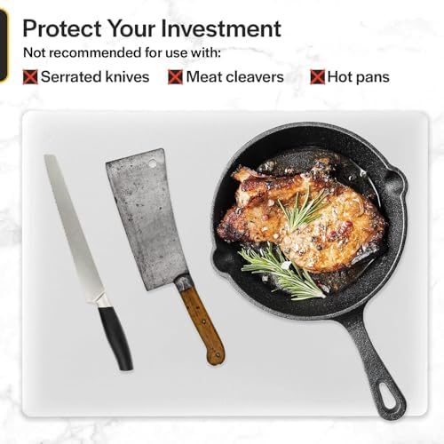 Commercial Brown Cutting Board - 24 x 18 Inch Extra Large, Tan Colored for Cooked Meats, Restaurant Grade HDPP Plastic with NSF for Food Service