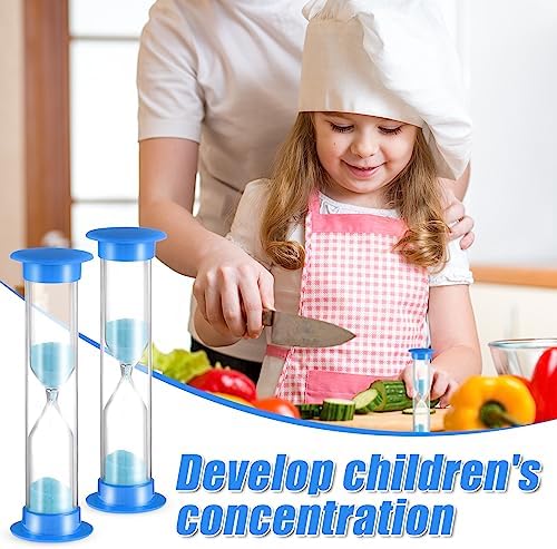 24 Pcs 5 Minute Sand Timer Plastic Hourglass 5 Min Visual Timer Mini Classroom Small Shower Hourglass for Teacher Classroom School Must Haves Supplies Egg Sand Clock Kids Time Management(Blue)
