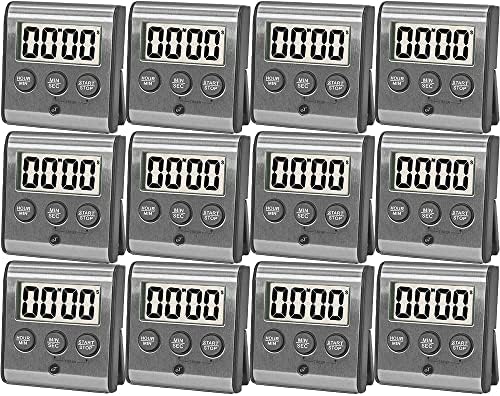 Elegant Digital Kitchen Timer Stainless Steel - Loud Alarm - Model eT-78