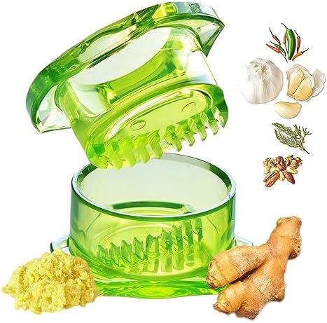 NexTrend Garlic Twister 4th Gen, green manual garlic mincer for ginger, herbs and nuts