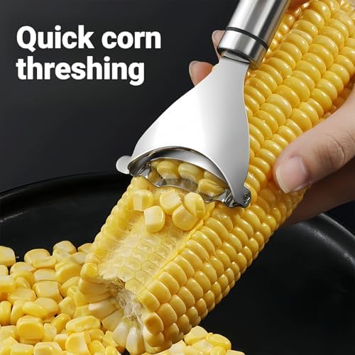 2 Pack Corn Peeler and Holder Set, Corn Stripper for Corn on the Cob