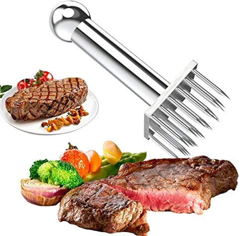 28-Needle Meat Tenderizer, 304 Stainless Steel Professional Meat Tenderizing Tool for Steak, Beef, Chicken, Pork, Heavy Duty Needle Blade Tenderizer for Kitchen BBQ Cooking