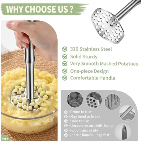 316 Stainless Steel Potato Masher Mashed Potato Masher