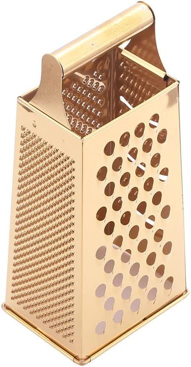Box Grater for Kitchen, 4 Sided Box Cheese Grater, Stainless Steel Rose Gold Box Grader for Cheese, Potato, Carrot Peeler and Slicer, Kitchen Gadgets Accessories Dishwasher Safe
